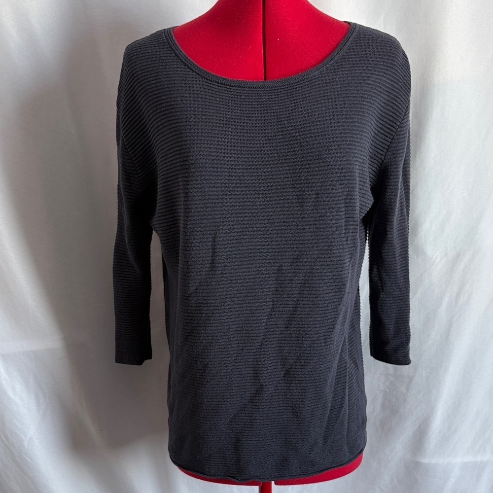 Wilfred Charcoal Ribbed Scoop Neck Sweater
